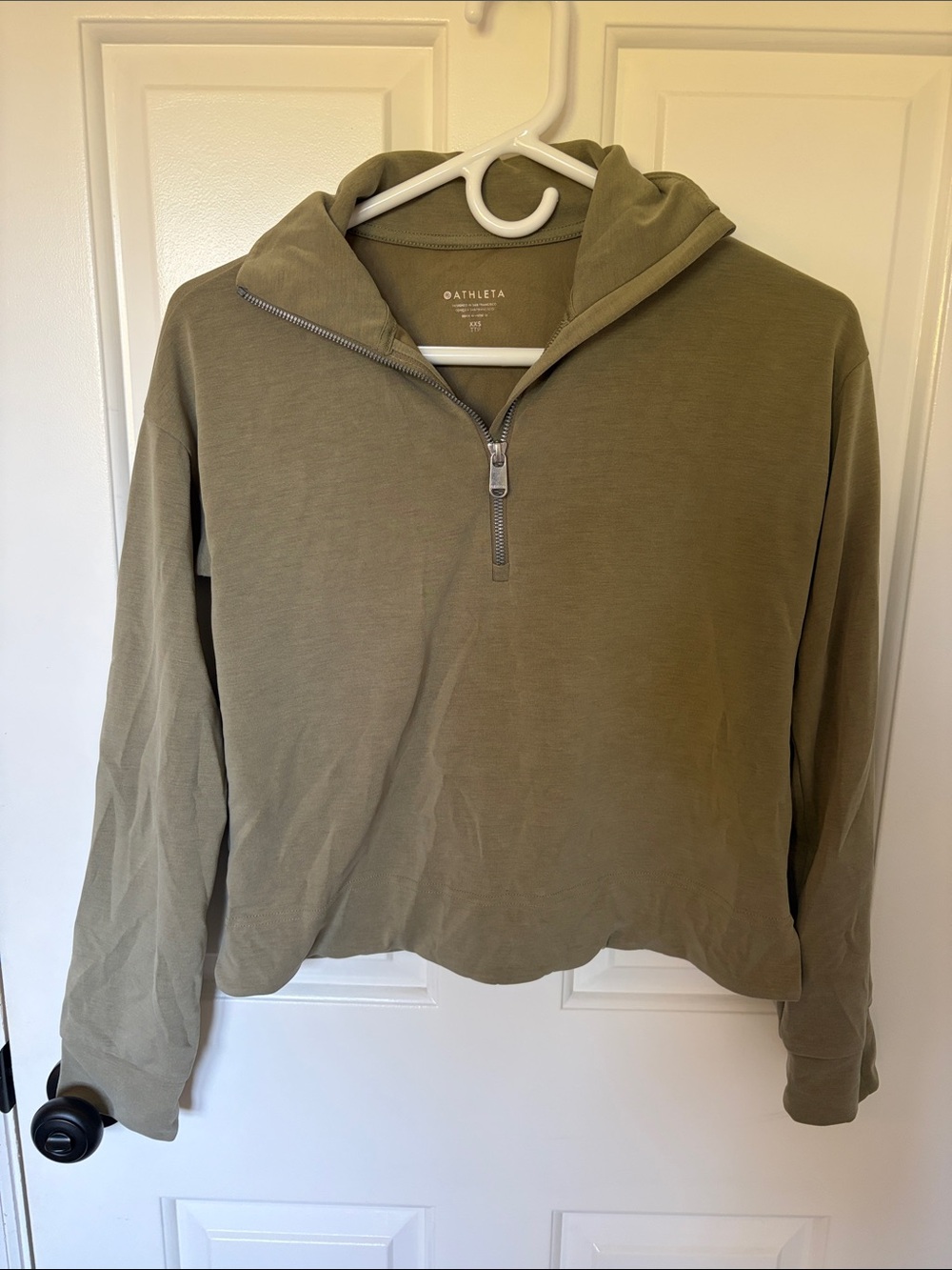 Athleta Seasoft Green Half-Zip